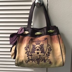 🔥SALE!Juicy Couture unique three tones velvet bag